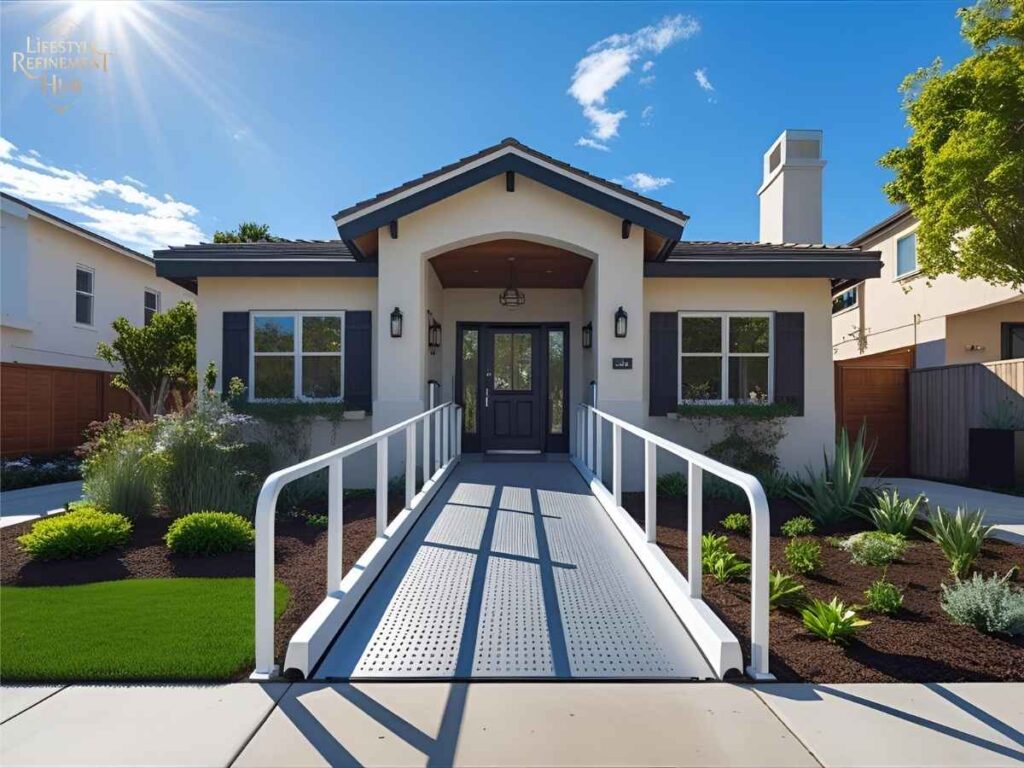 Home Accessibility Upgrades in Los Angeles: ADA Compliance and Comfort 2 ADA-compliant ramp installed at a Los Angeles home entrance for accessibility