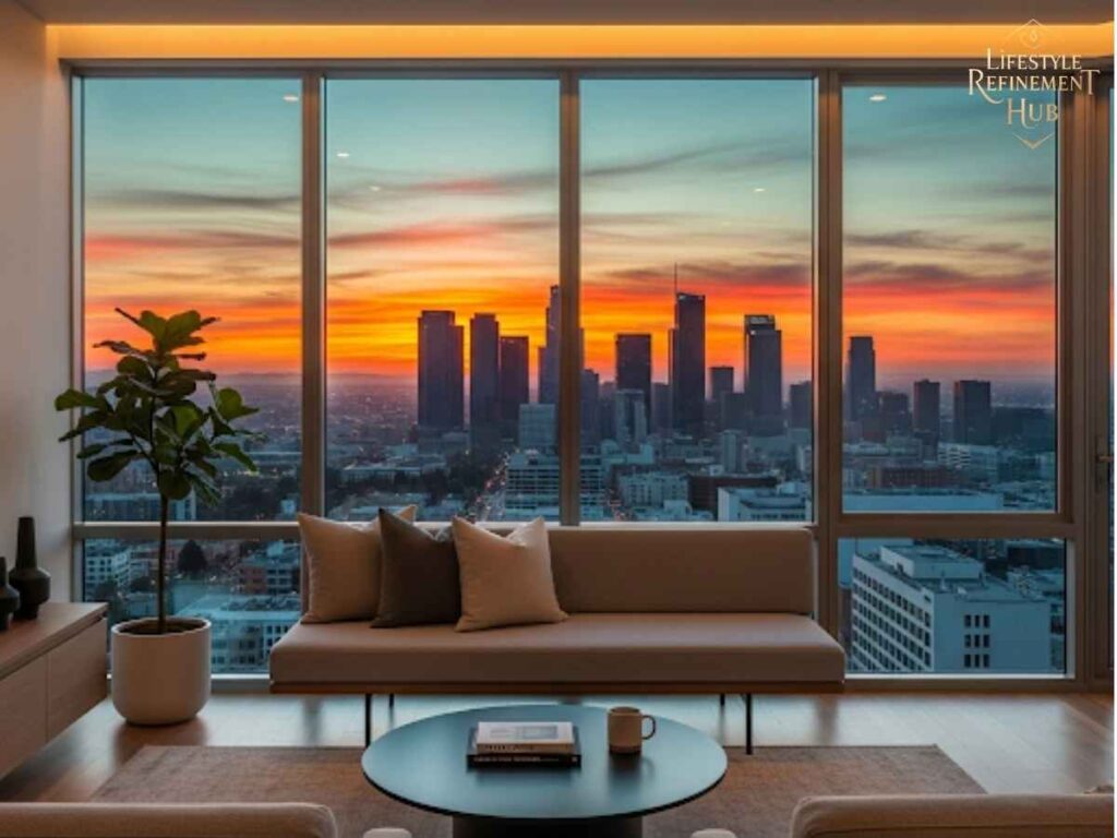 Energy-Efficient Window Replacement in Los Angeles: Beat the Heat, Cut Your Bills, Live Greener 2 Modern Downtown Los Angeles condo with sunset view through energy-saving windows