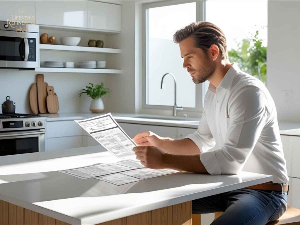 Los Angeles homeowner comparing appliance repair and replacement costs in a modern kitchen